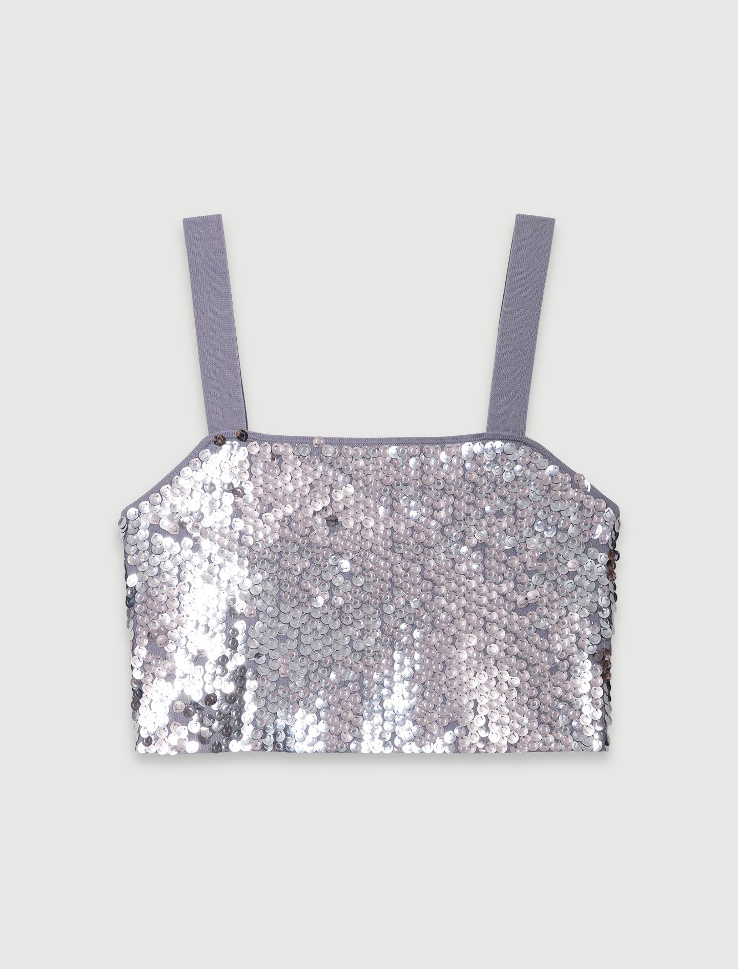 Áo hai dây croptop sequin lấp lánh